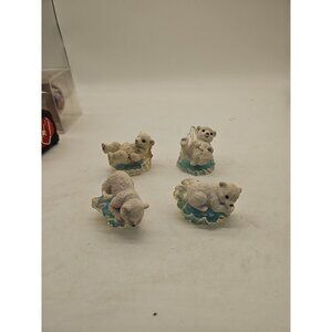 1996 Slip N & a Slide Polar Bear Playmates Hamiltion Sculpture Collection Lot 4